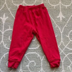 Baby Luigi Red Cotton Jogger Pants 12 Months